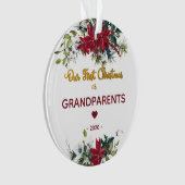 Modernes Blumengebirge Erste Weihnachten Großelter Ornament (Vorderseite)
