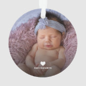 Modernes Blumengebirge Erste Weihnachten Großelter Ornament (Rückseite)