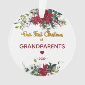 Modernes Blumengebirge Erste Weihnachten Großelter Ornament (Vorderseite)