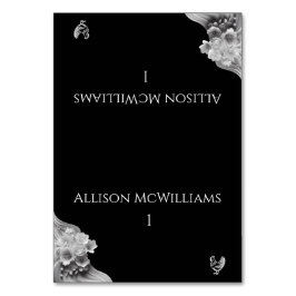 Modernes Blumengeflügel Tischnummer