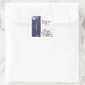 Modernes Blumengeschäft Vielen Dank Quadratischer Aufkleber (Tasche)