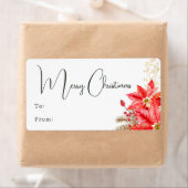 Modernes Blumengeschenk frohe Weihnachten Rechteck (Insitu)