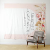Modernes, blumengeschmücktes Brautparty Wandteppich (Beispiel (Horizontal))