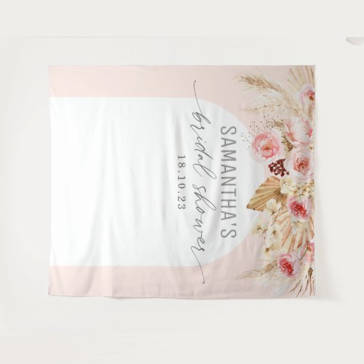 Modernes, blumengeschmücktes Brautparty Wandteppich (Vorderseite (Horizontal))