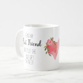 Modernes, blumengeschmücktes Freundschaftsbanal lu Kaffeetasse (Vorderseite Links)