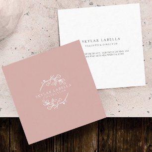 Modernes, blumengeschmücktes Logo für die Linie Visitenkarte