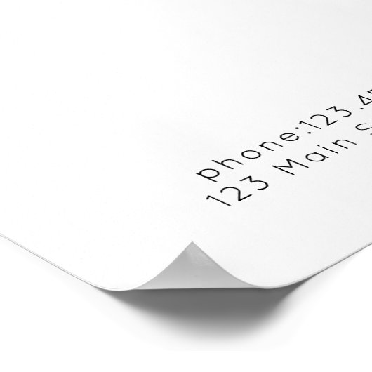 Modernes, blumengeschmücktes Poster (Ecke)