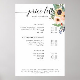 Modernes, blumengeschmücktes Poster