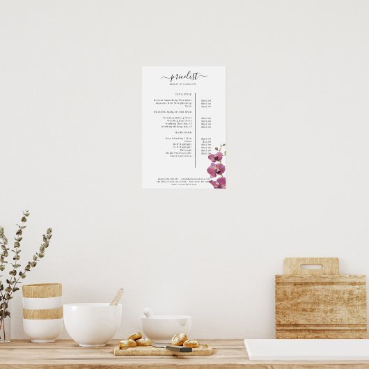 Modernes, blumengeschmücktes Poster (Küche)