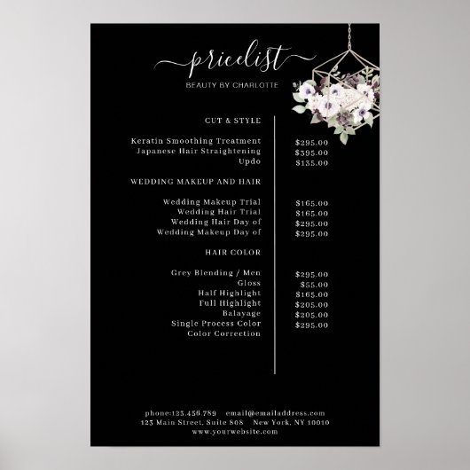 Modernes, blumengeschmücktes Poster (Vorne)