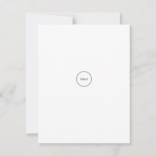 Modernes Blumengesteck Save the Date (Rückseite)