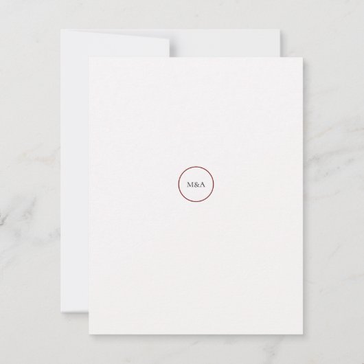 Modernes Blumengesteck Save the Date (Rückseite)