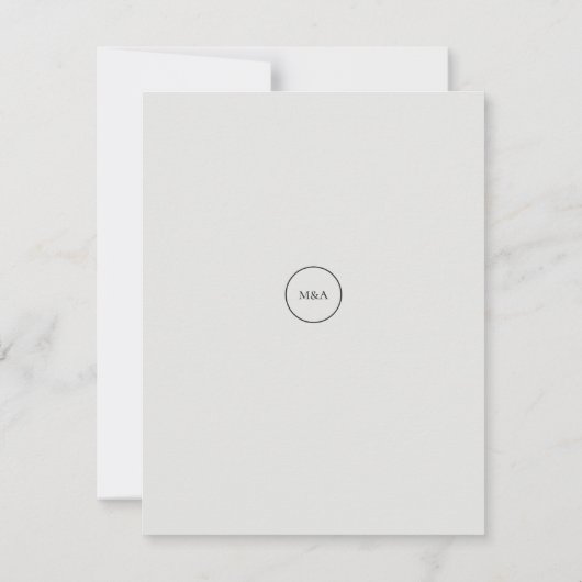 Modernes Blumengesteck Save the Date (Rückseite)