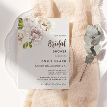 Modernes Blumengewässer Elfenbeincreme-Brautparty