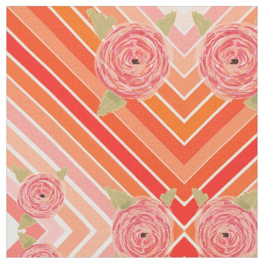 Modernes Blumengewebe Stoff (Nahaufnahme)