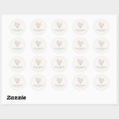 Modernes Blumenhechtsticker Runder Aufkleber (Blatt)