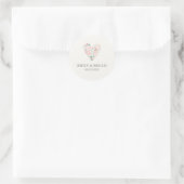 Modernes Blumenhechtsticker Runder Aufkleber (Tasche)