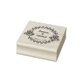 Modernes Blumenhochzeitdatum Gummistempel (Stempel)
