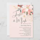 Modernes Blumenjingle & Mingle-Party Einladung (Vorderseite)