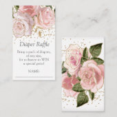 Modernes Blumenjungen-Duschschlauch-Windeln Begleitkarte (Vorne/Hinten)