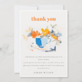 Modernes Blumenkohl-Brautparty Teezeremonie auf Ho Dankeskarte (Vorderseite)