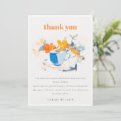 Modernes Blumenkohl-Brautparty Teezeremonie auf Ho Dankeskarte (Stehend Vorderseite)