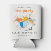 Modernes Blumenkohl-Brautparty Teezeremonie auf Ho Dosenkühler (Rückseite)