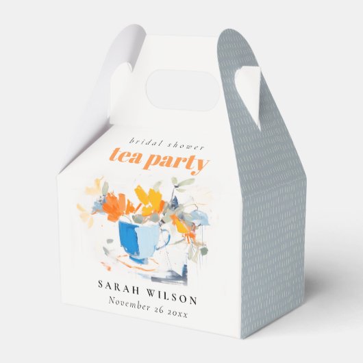 Modernes Blumenkohl-Brautparty Teezeremonie auf Ho Geschenkschachtel (Vorderseite)