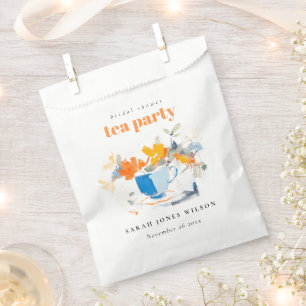 Modernes Blumenkohl-Brautparty Teezeremonie auf Ho Geschenktütchen