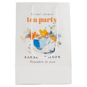 Modernes Blumenkohl-Brautparty Teezeremonie auf Ho Mittlere Geschenktüte (Rückseite)