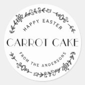 Modernes Blumenkraut Oster, hausgemachte Backgesch Runder Aufkleber (Vorderseite)