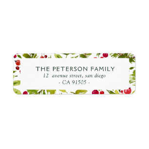 Modernes Blumenlabel