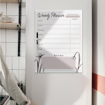 Modernes, blumenmauriges Wochenplaner Dry Erase Bo Memoboard<br><div class="desc">Chic und modern wöchentlicher Planer. Frühling inspirierte mauve Wildblume Design mit Platz für Ihre Pläne von Montag bis Freitag,  Mahlzeiten Pläne und Erinnerungen.</div>