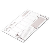 Modernes, blumenmauriges Wochenplaner-Notizblock Notizblock (angewinkelt)
