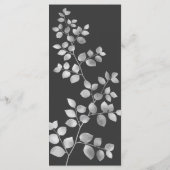Modernes Blumenmenü Menükarte (Rückseite)