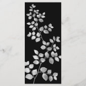 Modernes Blumenmenü Menükarte (Rückseite)