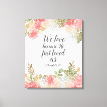 Modernes Blumenmuster 1 John 14:19 Imitate Canvas