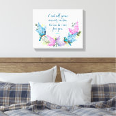Modernes Blumenmuster 1 Peter 5:7 Imitate Canvas P Leinwanddruck (Insitu (Schlafzimmer))