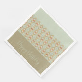 Modernes Blumenmuster - Akzentuierter Designer Serviette (Ecke)