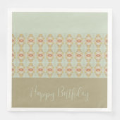 Modernes Blumenmuster - Akzentuierter Designer Serviette (Vorderseite)