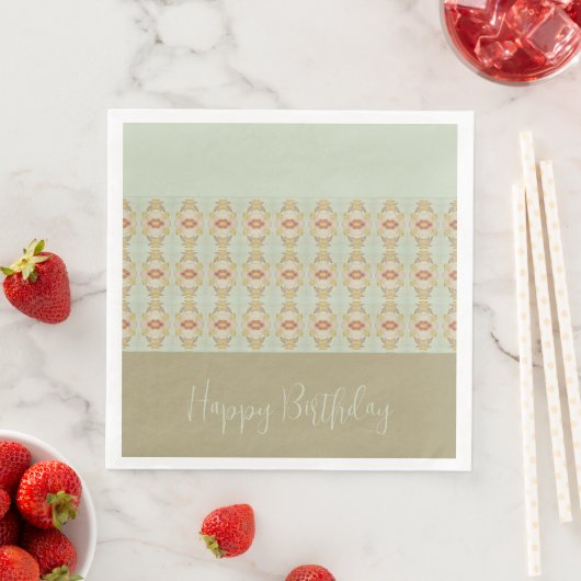 Modernes Blumenmuster - Akzentuierter Designer Serviette (Beispiel)