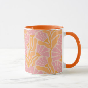 Modernes Blumenmuster aus dem Mittelalter Tasse