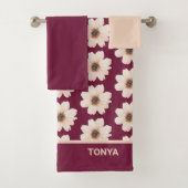 Modernes Blumenmuster Badhandtuch Set (Insitu)