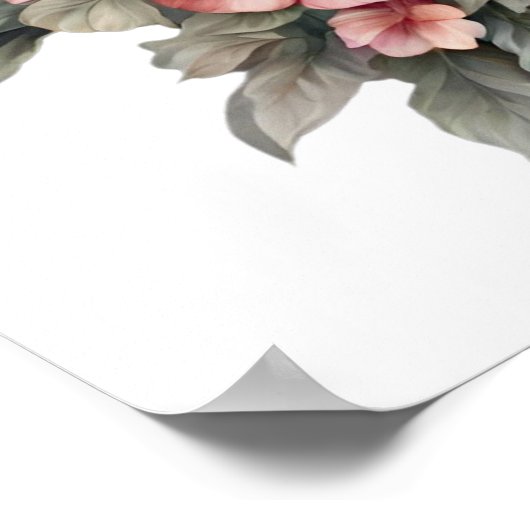 Modernes Blumenmuster-Dekor Print Poster (Ecke)