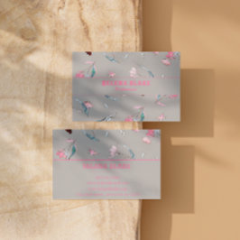 Modernes Blumenmuster | Elegant und Beruflich Visitenkarte