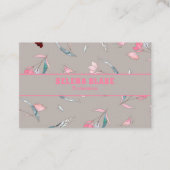 Modernes Blumenmuster | Elegant und Beruflich Visitenkarte (Vorderseite)