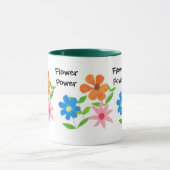 Modernes Blumenmuster, farbenfrohe Blume Tasse (Zentrum)