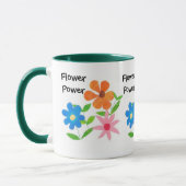 Modernes Blumenmuster, farbenfrohe Blume Tasse (Links)