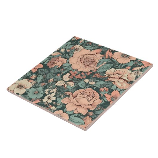 Modernes Blumenmuster Fliese (Seite)