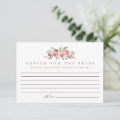 Modernes Blumenmuster für die Bride Cards RSVP Karte (Stehend Vorderseite)